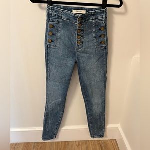 JBrand Blue Gold High Waisted Jeans
